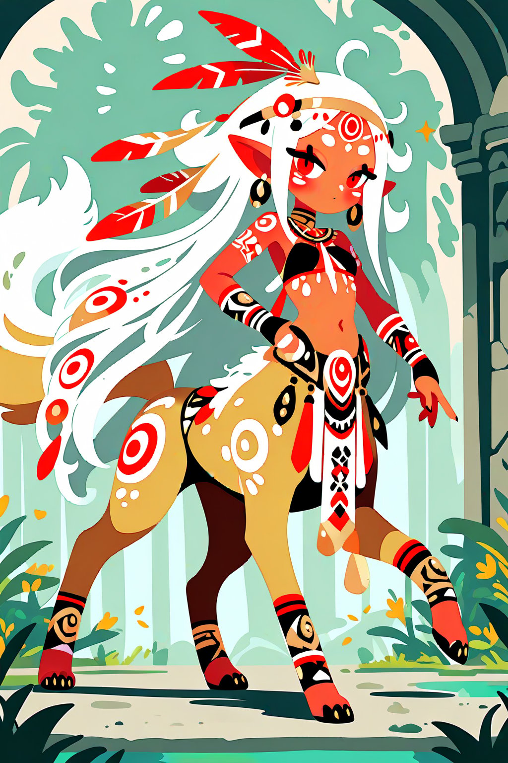 solo,  extremely long hair,  white hair by neko_698743346281239527 on Tensor.Art