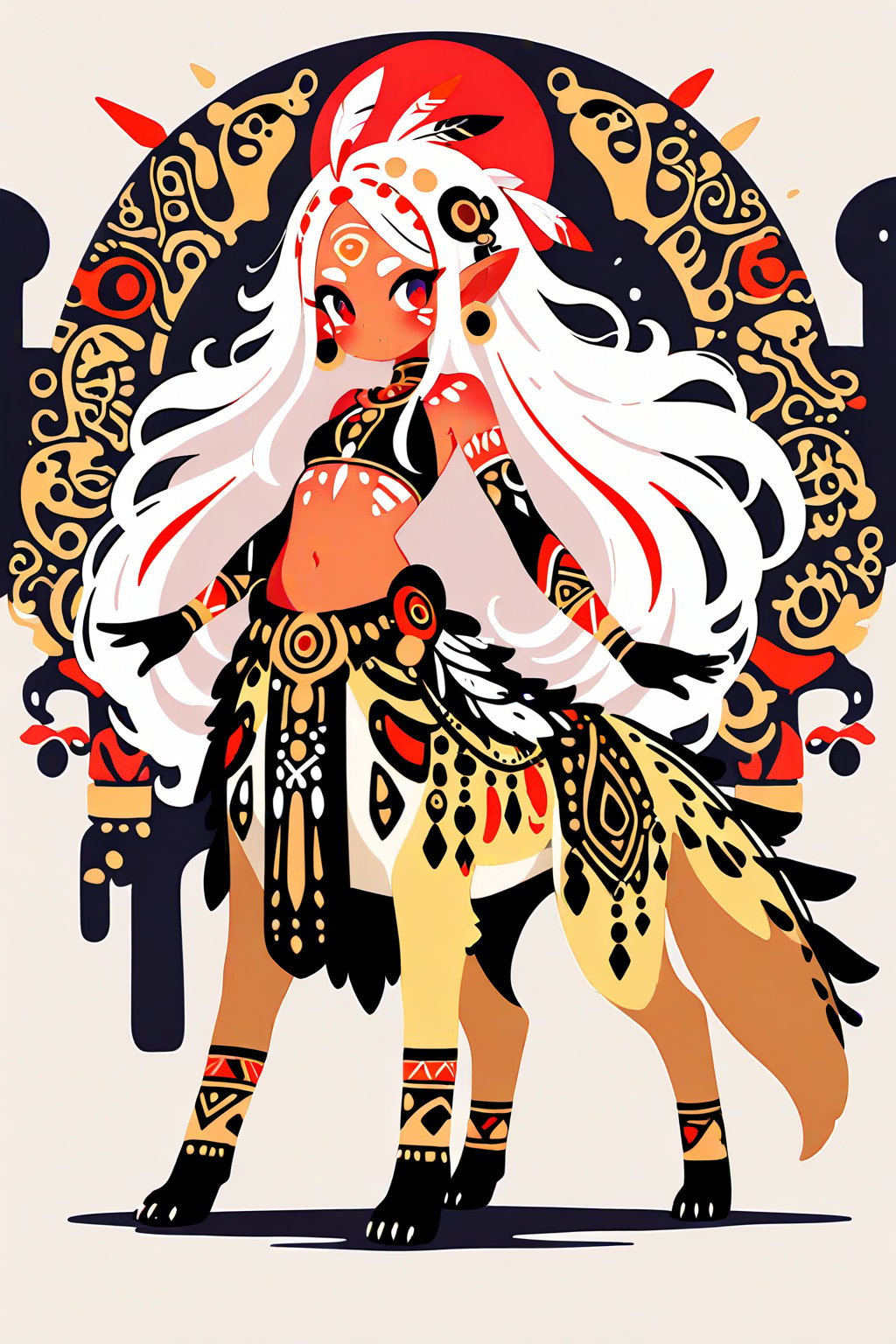 solo,  extremely long hair,  white hair by neko_698743346281239527 on Tensor.Art