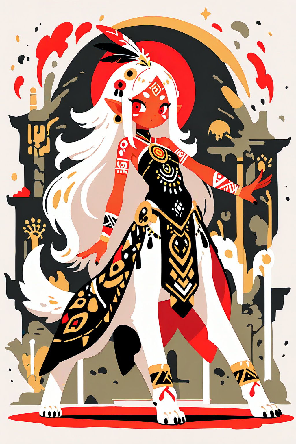 solo,  extremely long hair,  white hair by neko_698743346281239527 on Tensor.Art