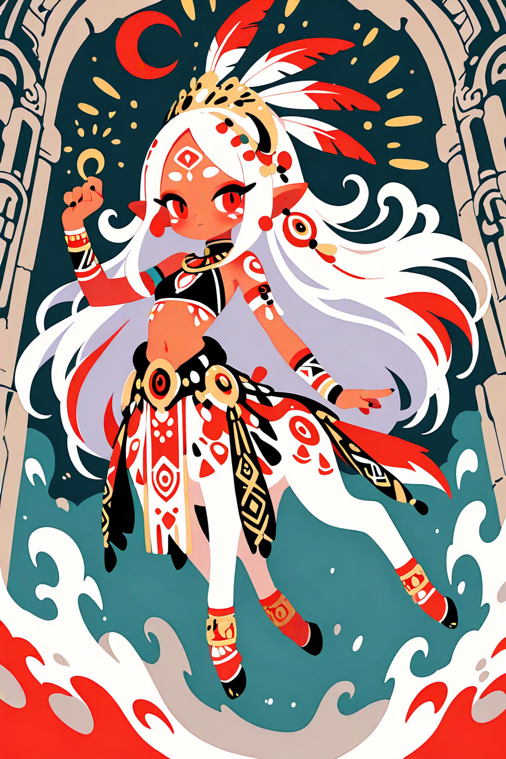 solo,  extremely long hair,  white hair by neko_698743346281239527 on Tensor.Art