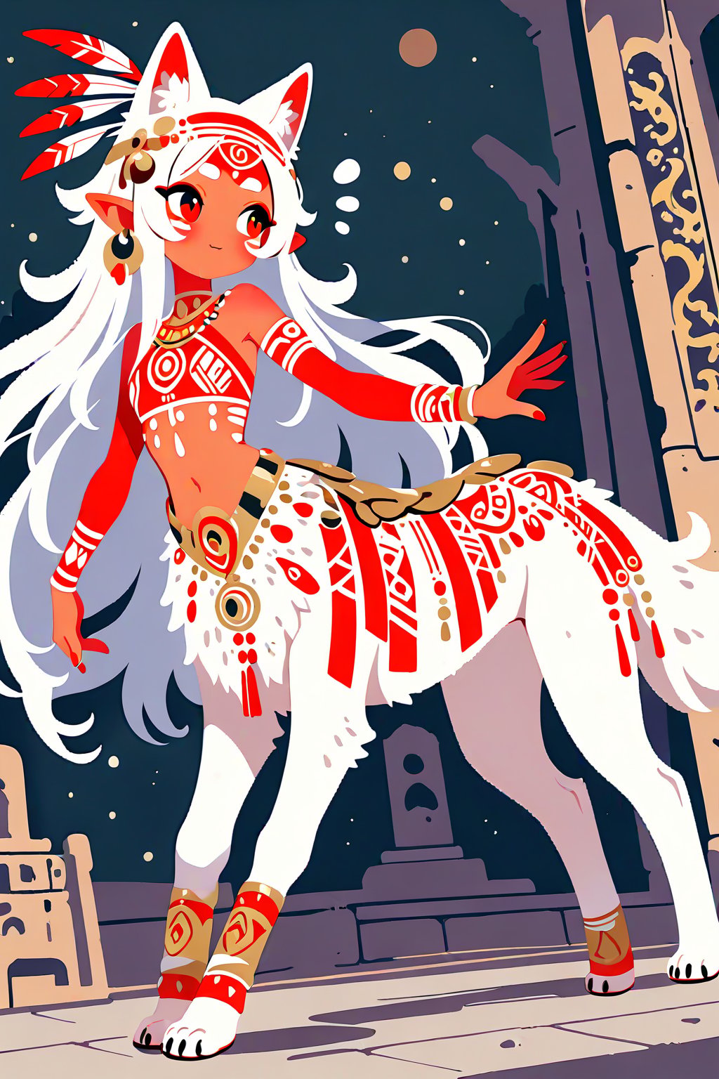 solo,  extremely long hair,  white hair by neko_698743346281239527 on Tensor.Art