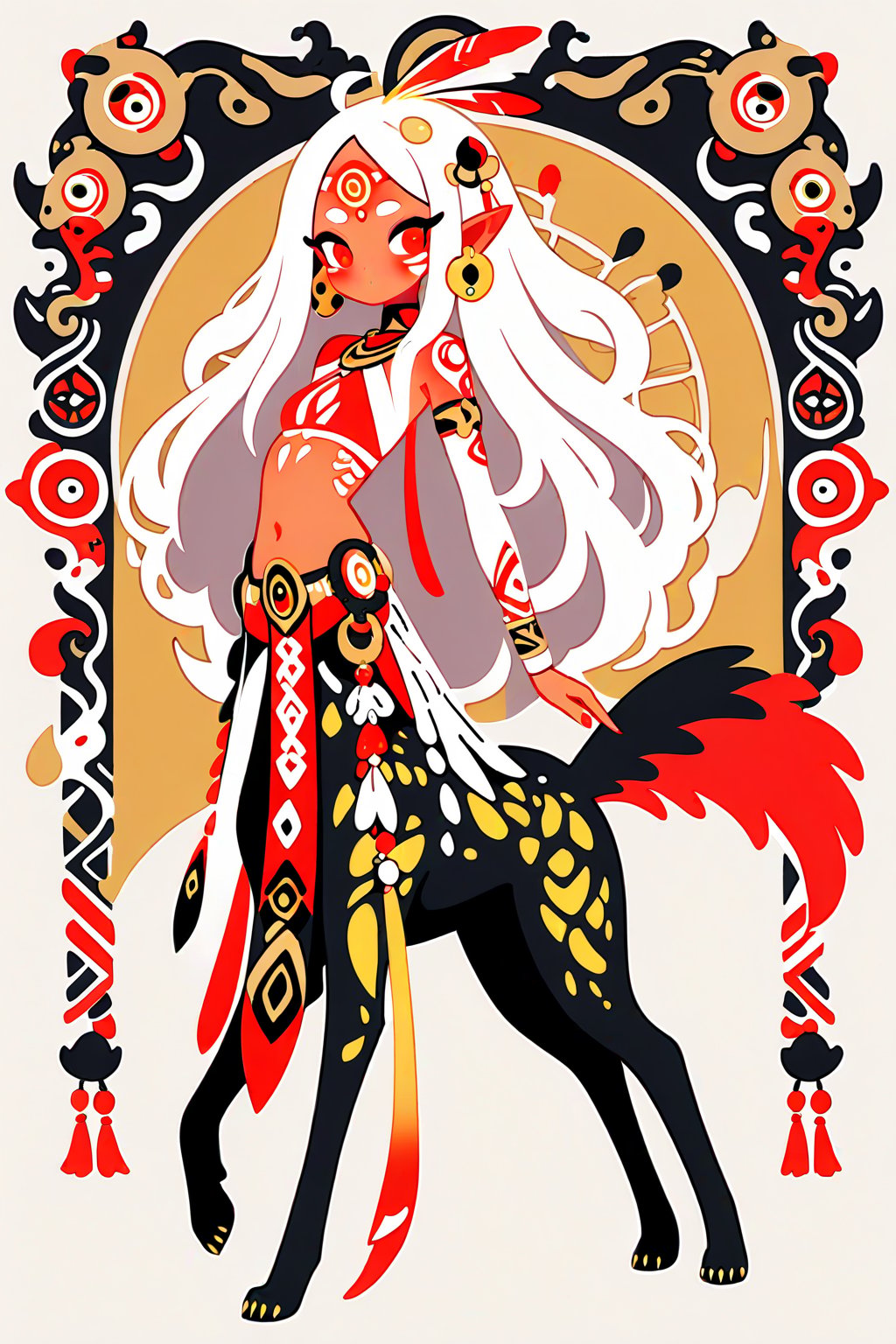 solo,  extremely long hair,  white hair by neko_698743346281239527 on Tensor.Art