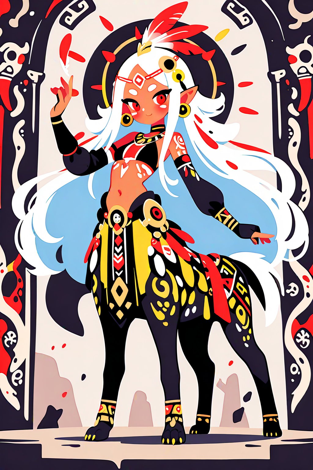 solo,  extremely long hair,  white hair by neko_698743346281239527 on Tensor.Art