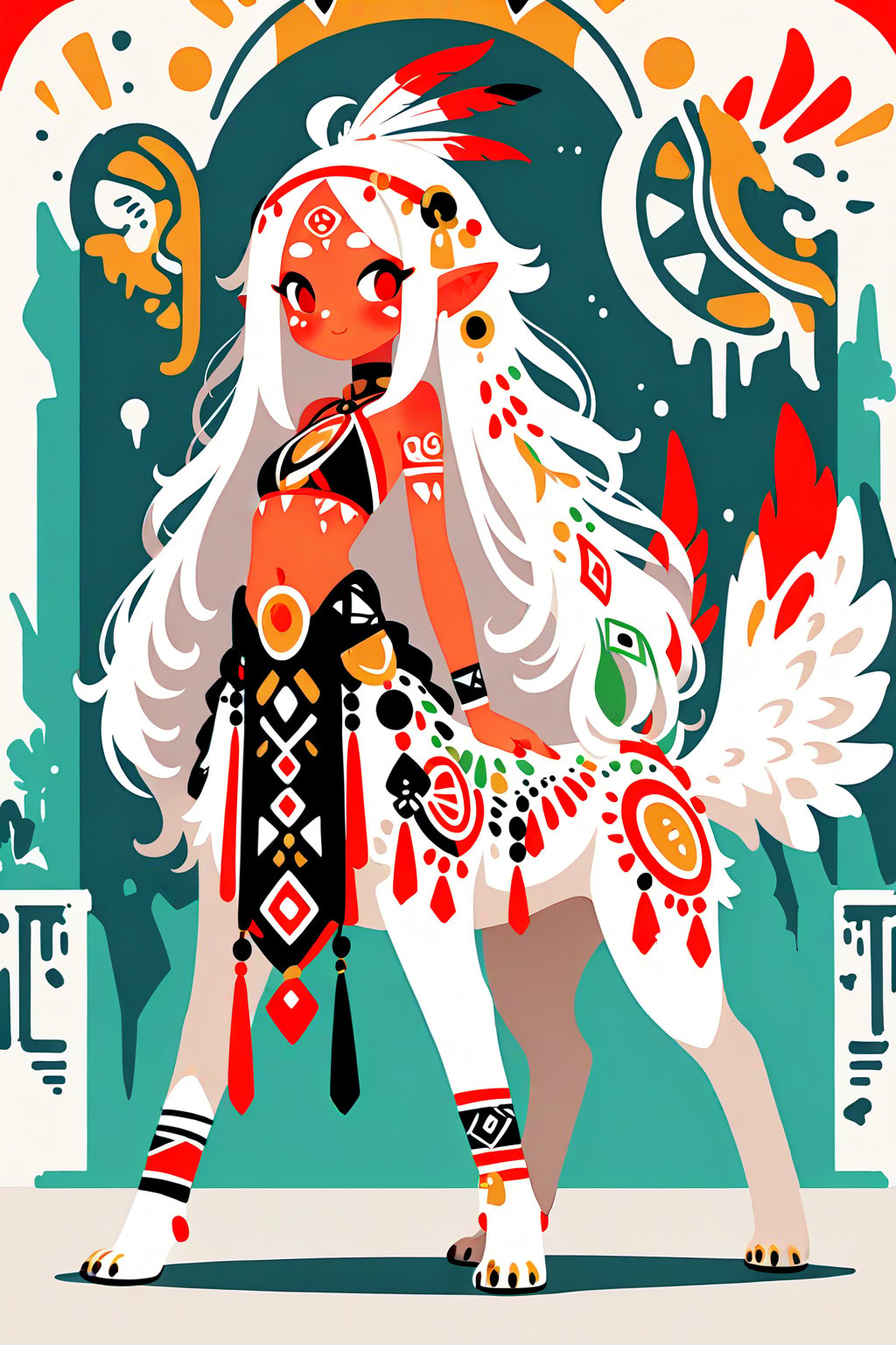 solo,  extremely long hair,  white hair by neko_698743346281239527 on Tensor.Art