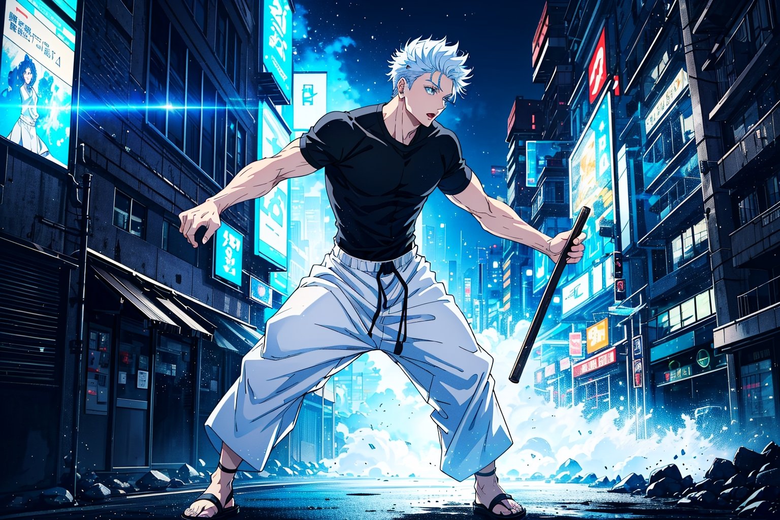 1boy,  Gojo Satoru,  powerful sorcerer by Sengoku | prime on Tensor.Art