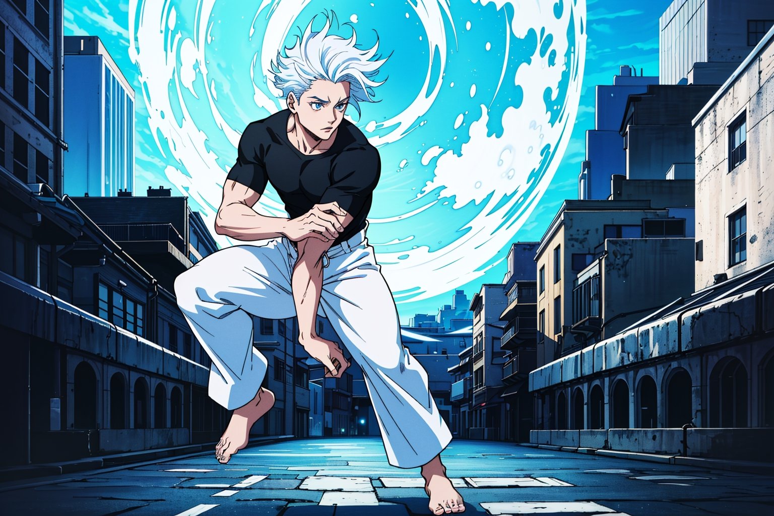 1boy,  Gojo Satoru,  powerful sorcerer by Sengoku | prime on Tensor.Art