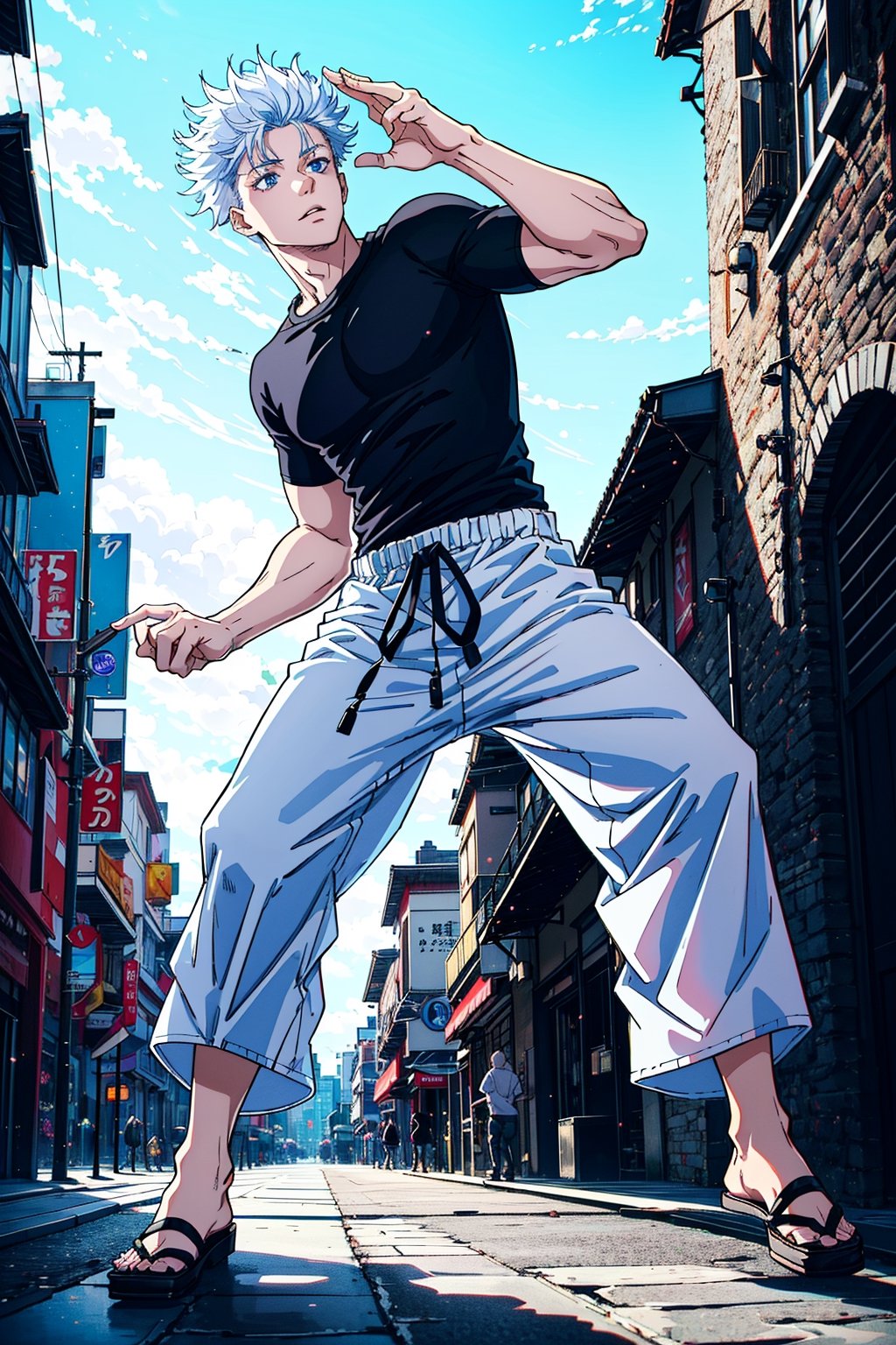 1boy,  Gojo Satoru,  powerful sorcerer by Sengoku | prime on Tensor.Art
