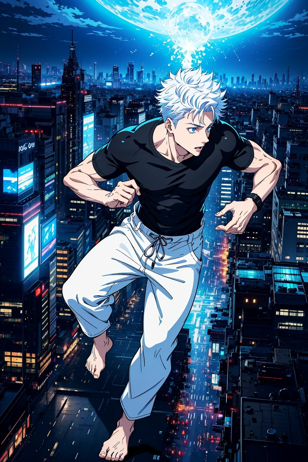 1boy,  Gojo Satoru,  powerful sorcerer by Sengoku | prime on Tensor.Art