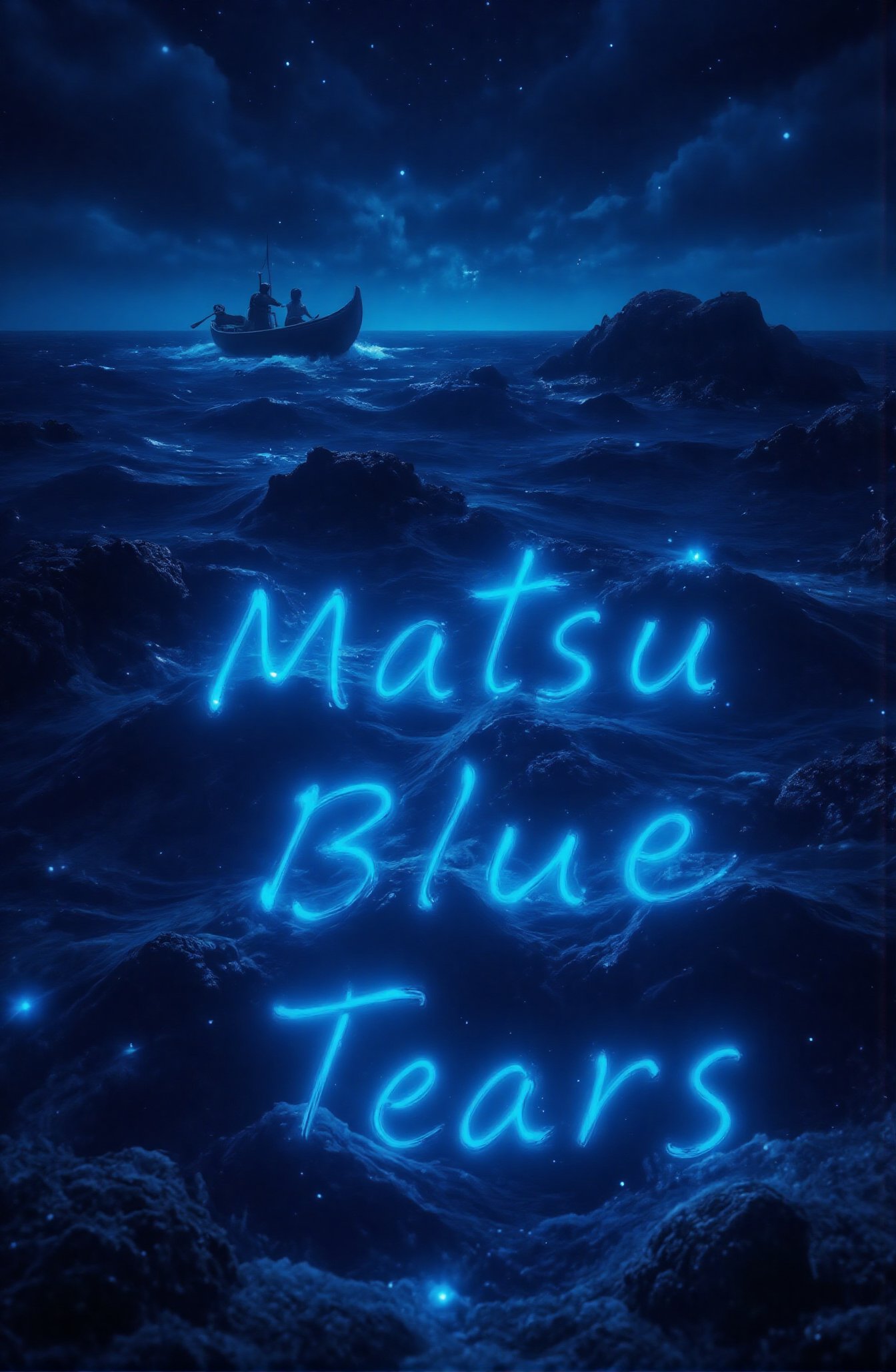 Score_9,  depicting an island scene. Matsu Blue Tears,  or what some people call the "blue sea phenomenon" by newsans23 on...
