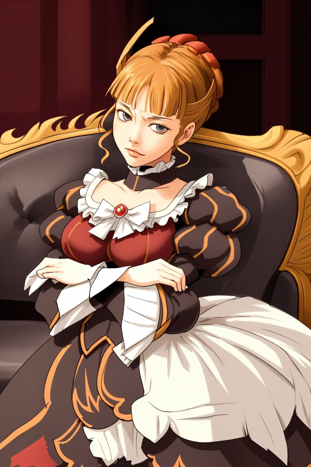 I draw as realistically as possible, portrait of beatrice ((beatrice)) ((umineko)),nyantcha style,beatrice