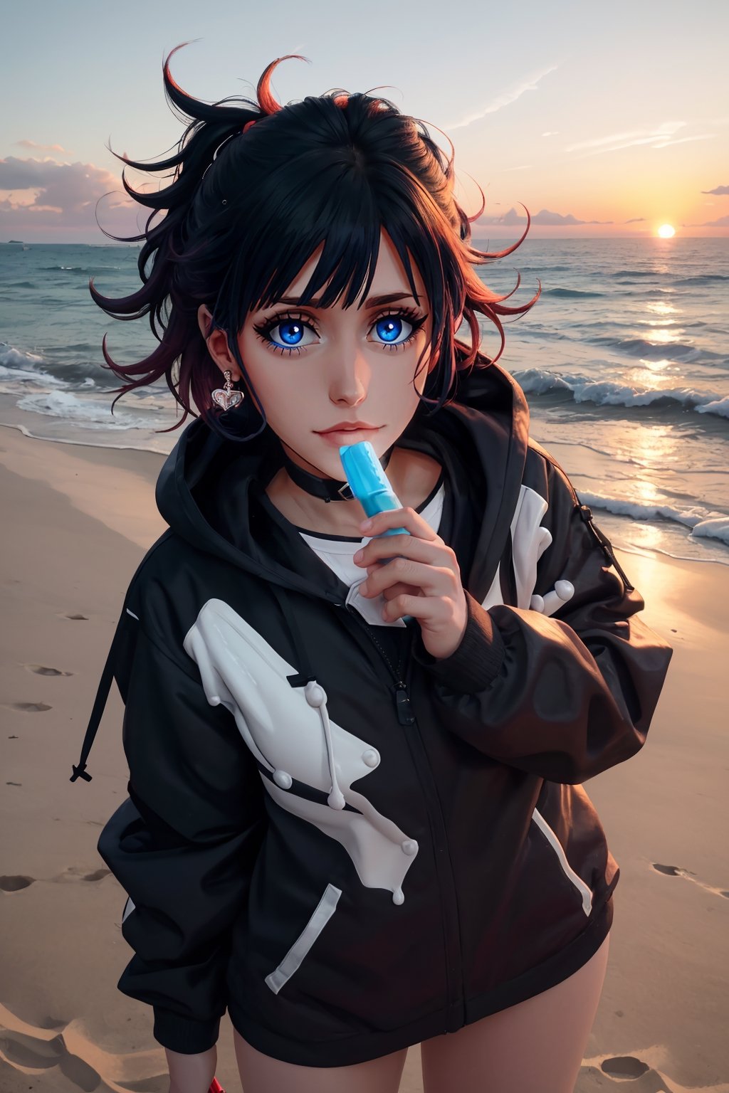 food,  food in mouth,  holding by AsukaLangley on Tensor.Art
