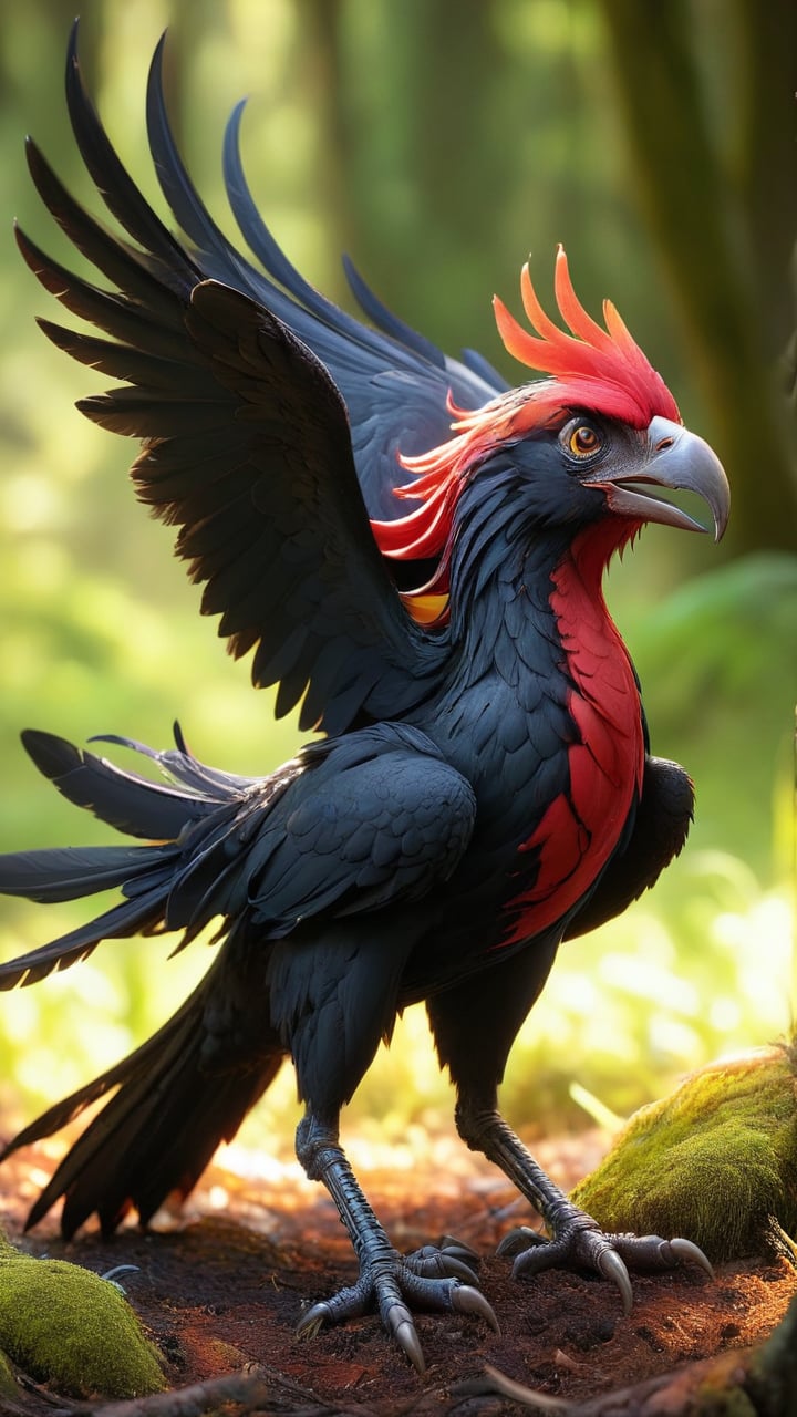 A chilling hybrid creature with the head of a human and the body of a massive,  predatory bird. Its penetrating gaze holds...