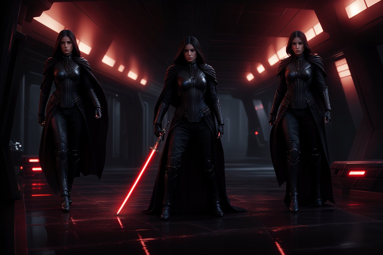 A mesmerizing,  hyper-realistic portrait of Darth Nox,  female Grand Inquisitor and Lord of the Sith by Theromen on Tensor...