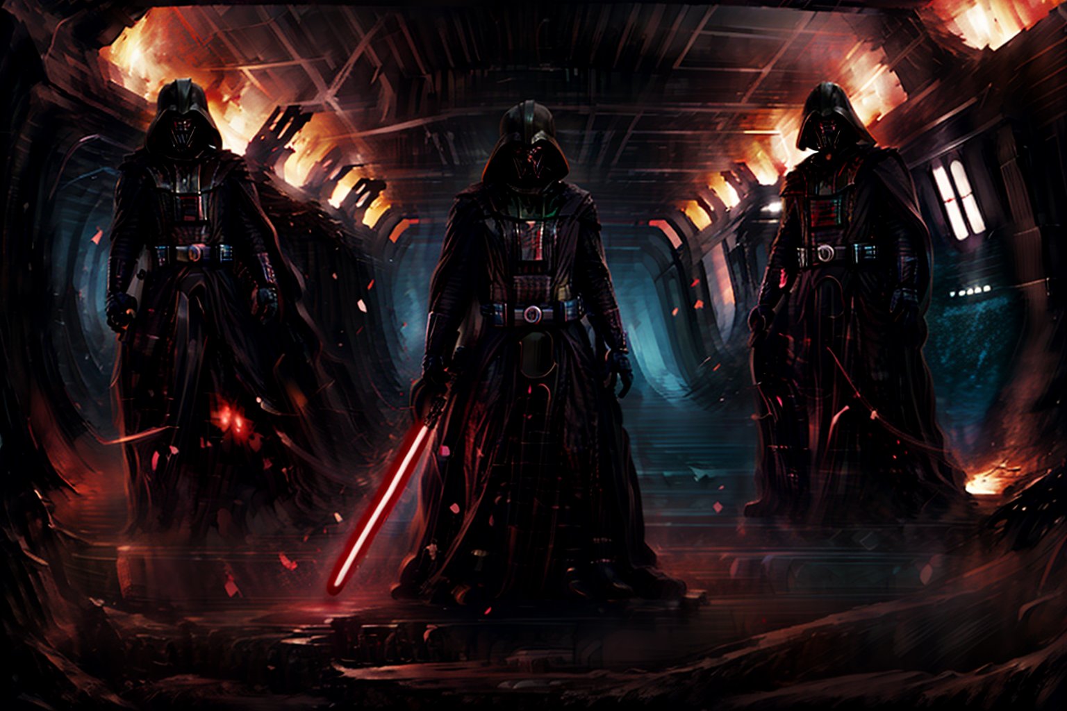 A mesmerizing,  hyper-realistic portrait of Darth Nox,  female Grand Inquisitor and Lord of the Sith by Theromen on Tensor...