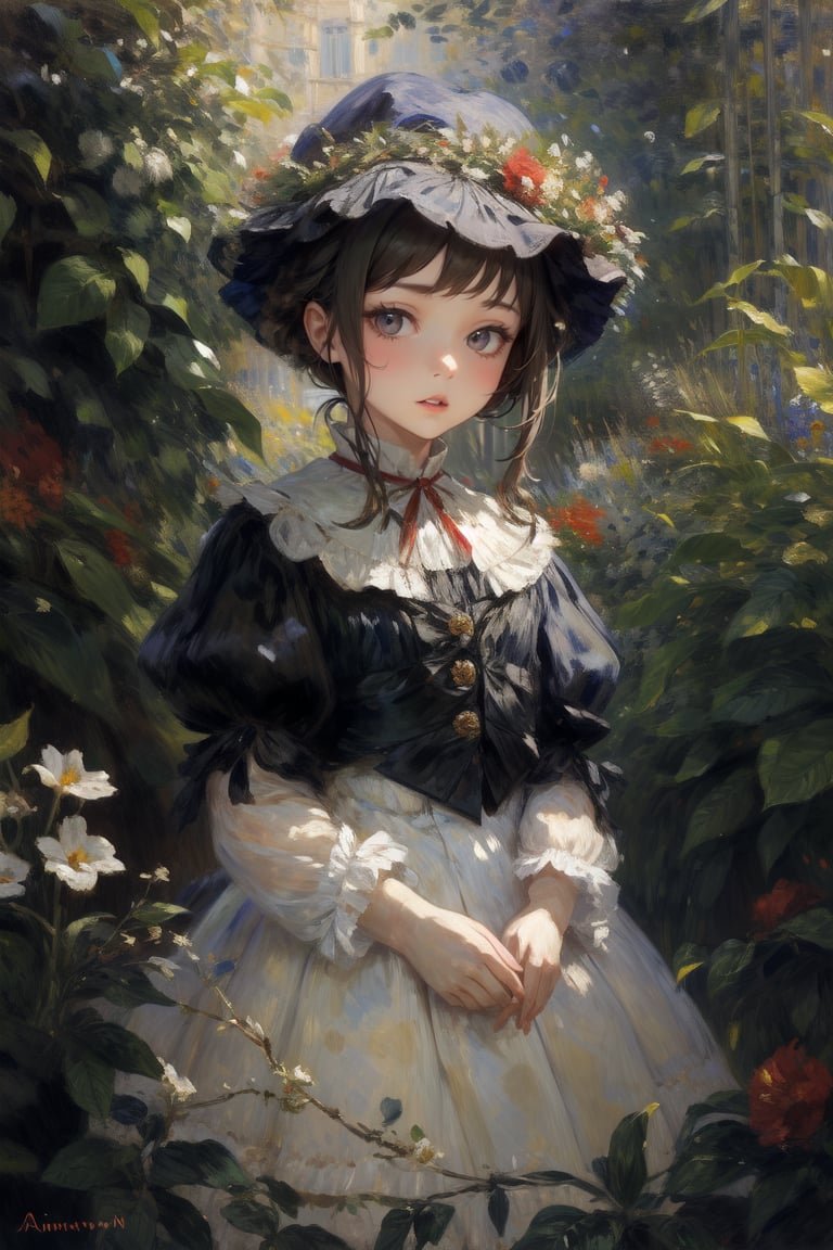 Renoir's Portrait of Mademoiselle Irene Cahen d'Anvers (Little Irene),  capturing the innocence and charm of the girl amid...