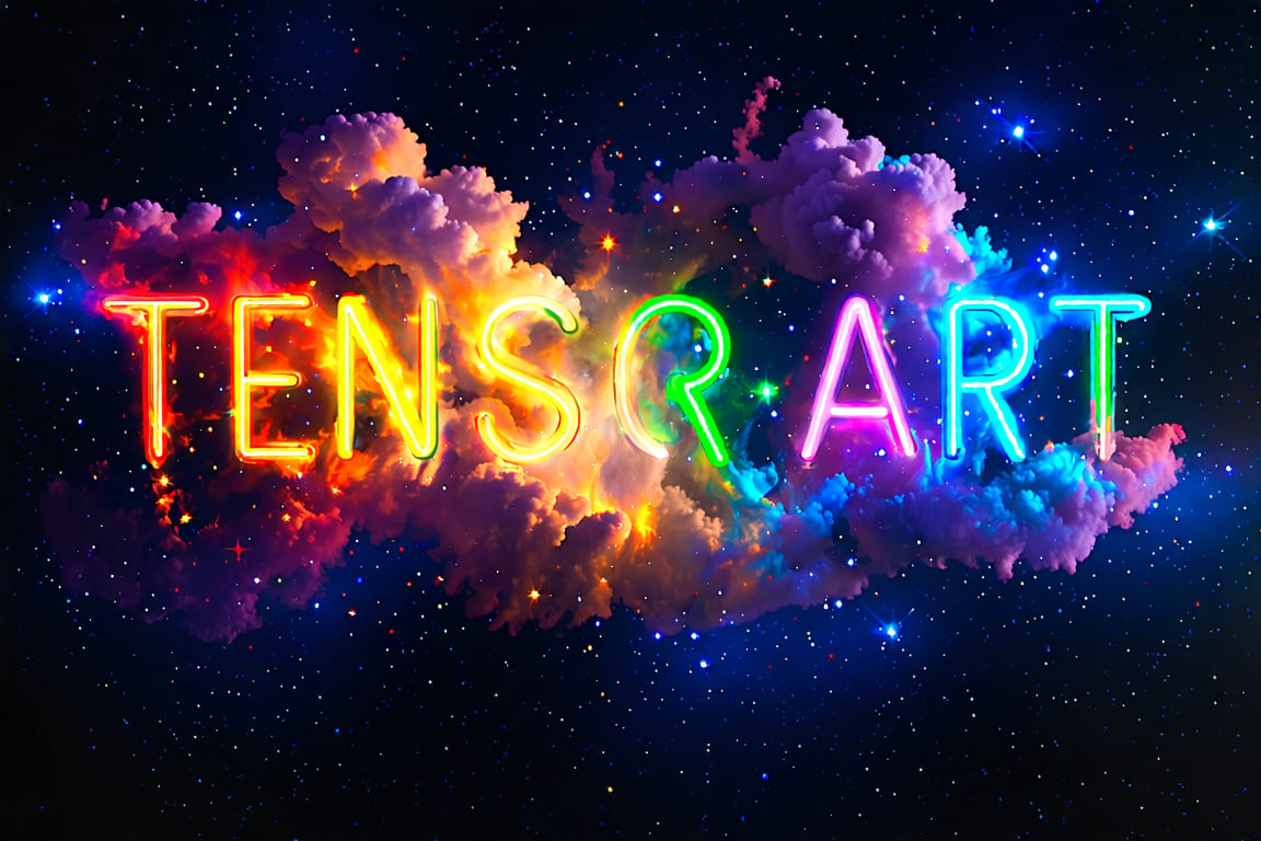 Auroral hues illuminate the vast expanse of space as a distant galaxy cluster unfolds before us. Nebulae tendrils swirl in...