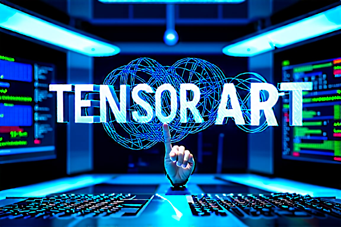 Futuristic laboratory with advanced quantum computers. Holographic displays show complex equations and data visualizations...
