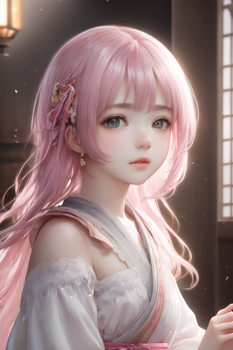 masterpiece,((best quality, 8k, ultra-detailed)),cg,perfect anatomy,kanna kamui,(17yo girl :1.4) ,(solo:1.4),(flat chest:1.4),pretty face,Simple back ground,full body shot,light pink hair,Idol,CCENN,CCEN,Beautiful eyes girl