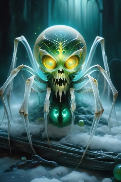 alien characteristics ,  morphing signs coming through from other worlds monstrous characteristics but still beautiful ,...