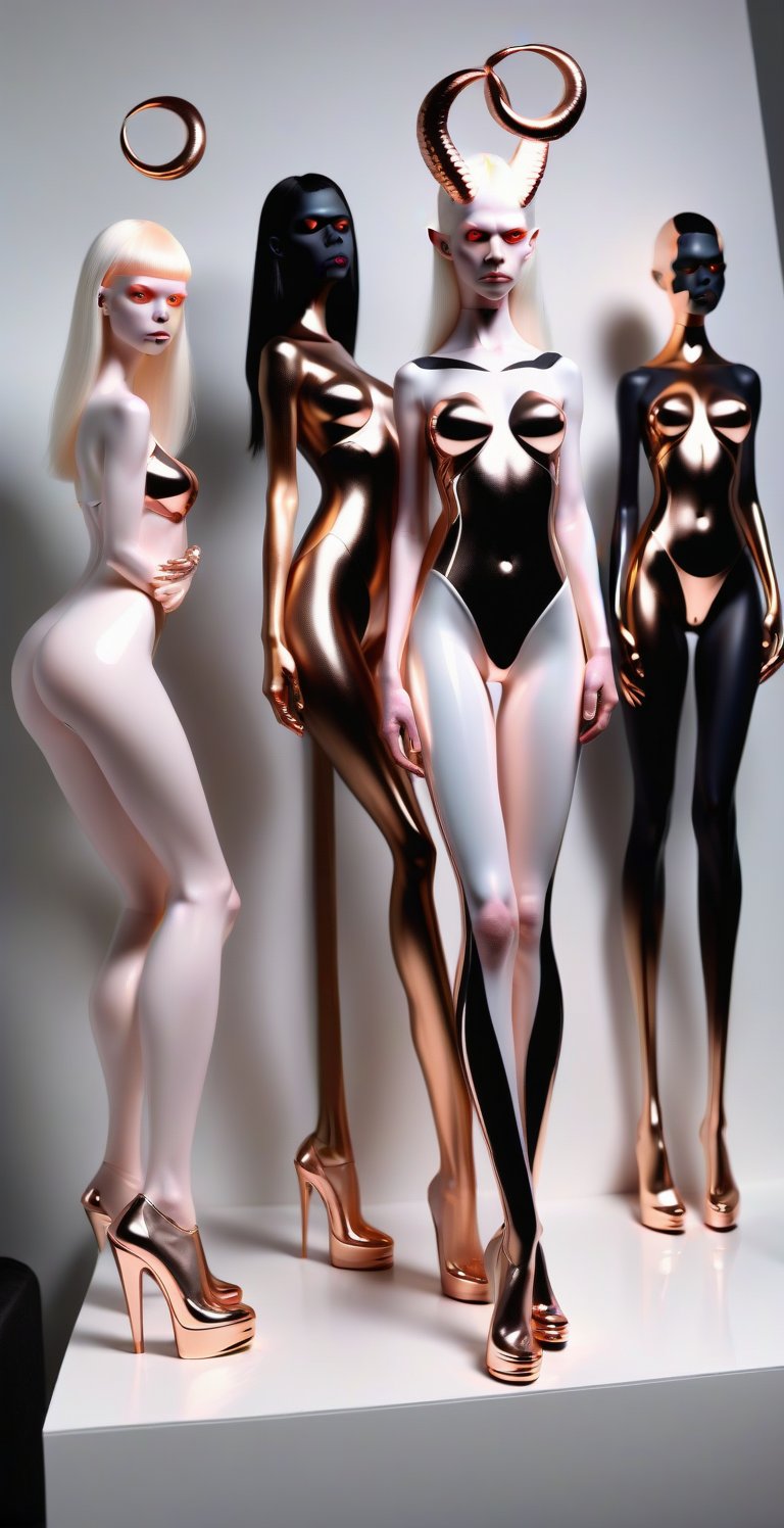 demon models albino,  all in glow,  shine by nebulasgard on Tensor.Art