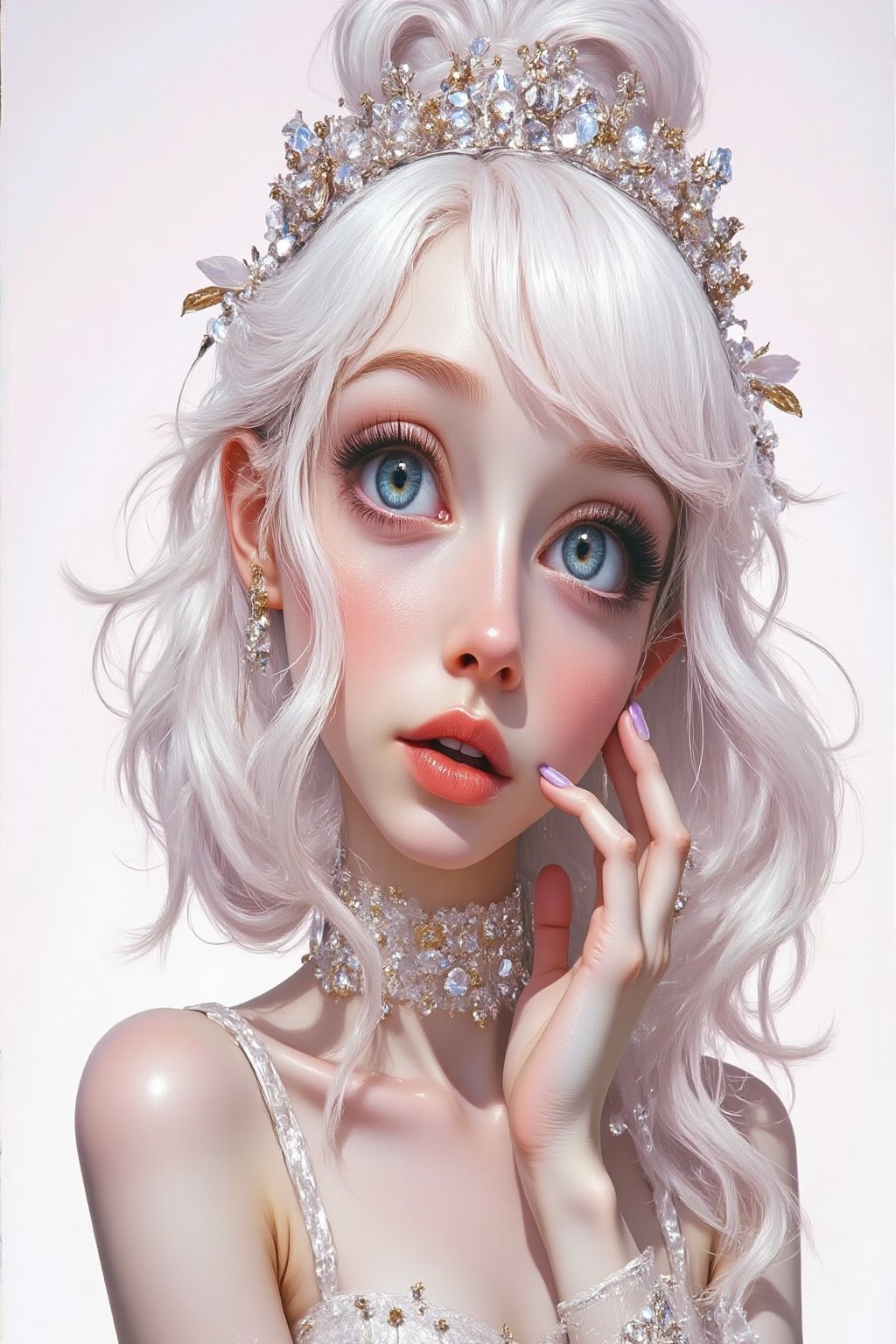 super cute woman albino by nebulasgard on Tensor.Art