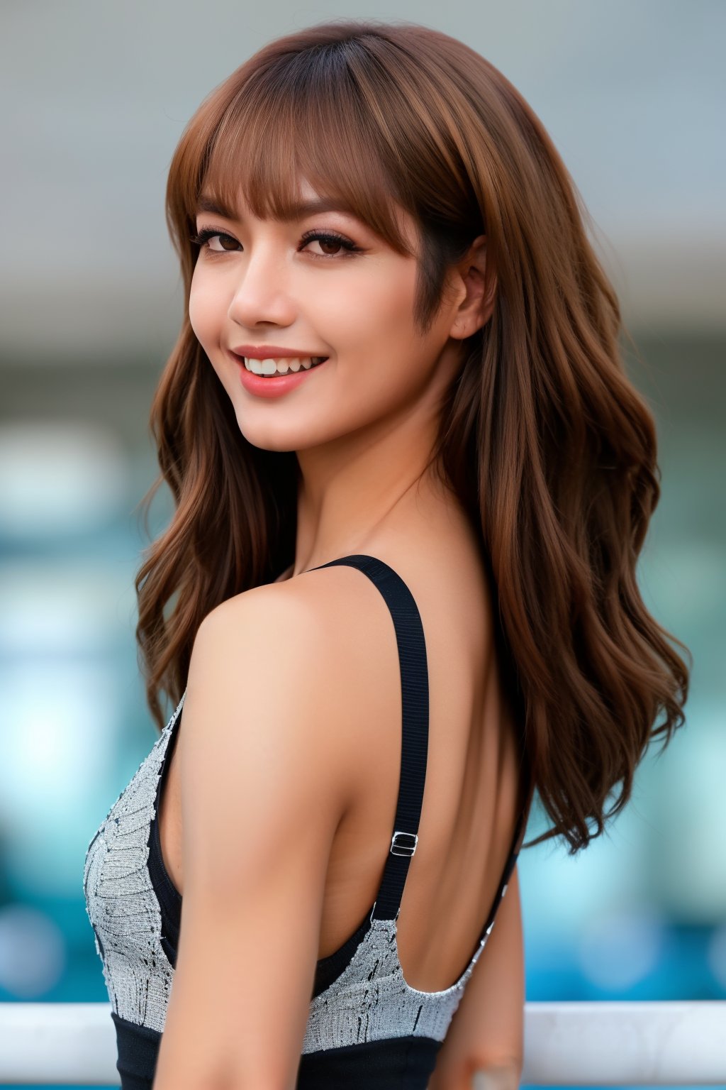 Imagine a breathtaking raw photo image skillfully utilizing the unique characteristics of a single-focus lens to portray t...