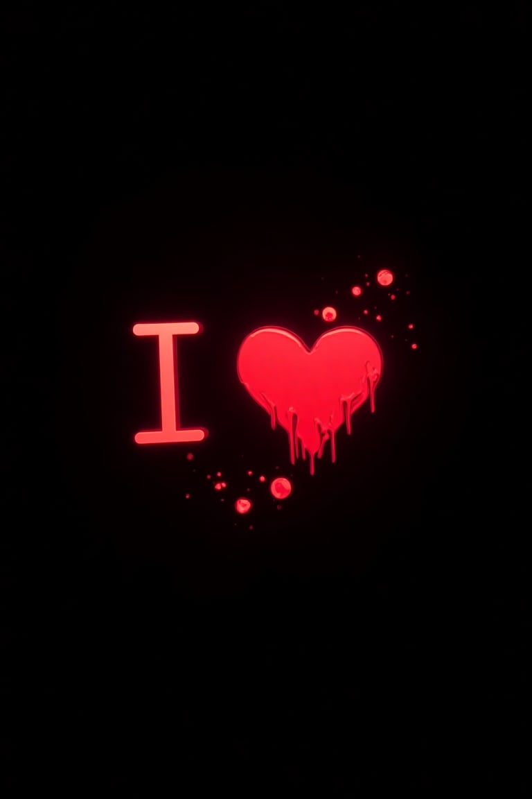 Create a logo in Neo red color with bold Text " I Love  Mohibullah " in black background and one red heart tattoo, very futuristic and artistic, and border, 10k resolution,highest quality.,LogoMinimalist