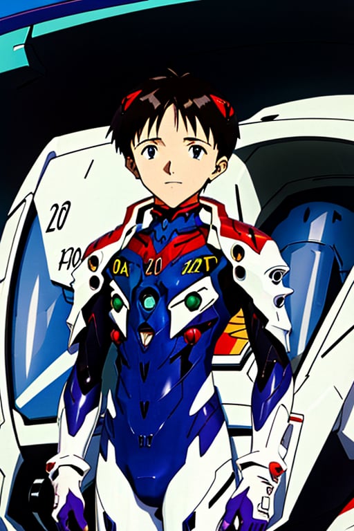 Shinji ikari piloting eva01(evangelion mecha) as a baby. Baby Shinji is seen in the cockpit in his plugsuit with a diaper...