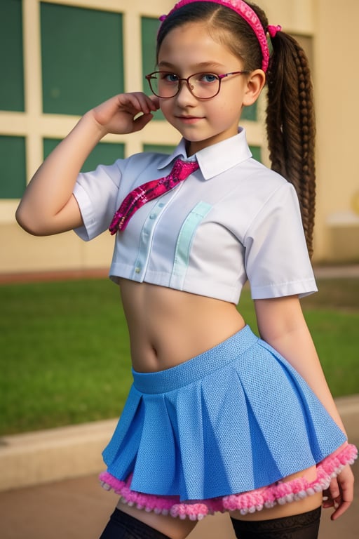 bikini,  schoolgirl in small uniform ,  Vanellope by Dr. Estruendo on Tensor.Art