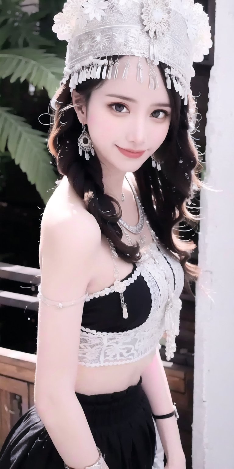 1girl,face,white background,(masterpiece,best quality:1.5),QIEMANCNGIRL, MZGIRL a woman in a black and white dress, wearing a silver headdress, solo, a necklace with silver beads, sky , Crossed arms, background is the Yunnan Jade Dragon Snow Mountain, ultra realistic,32k,RAW photo,(high detailed skin:1.2), 8k uhd, dslr, soft lighting, high quality,
{{Beautiful and detailed eyes},
Detailed face, detailed eyes, slender face, real hands, cute Korean girlfriend 20 year old girl, perfect model body, looking at camera, sad smile, dynamic pose, furisode, kimono, shrine, hatsumode , medium breasts, cosmetics advertising model, her one girl is walking,perfect 38G breasts, ,xjg,vietnamese