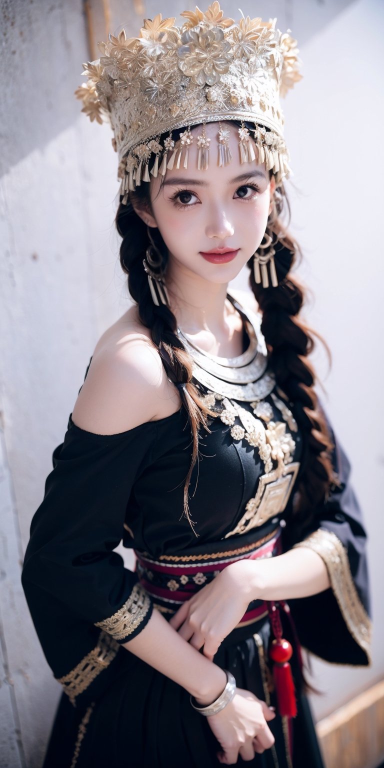 1girl,face,white background,(masterpiece,best quality:1.5),QIEMANCNGIRL, MZGIRL a woman in a black and white dress, wearing a silver headdress, solo, a necklace with silver beads, sky , Crossed arms, background is the Yunnan Jade Dragon Snow Mountain, ultra realistic,32k,RAW photo,(high detailed skin:1.2), 8k uhd, dslr, soft lighting, high quality,
{{Beautiful and detailed eyes},
Detailed face, detailed eyes, slender face, real hands, cute Korean girlfriend 20 year old girl, perfect model body, looking at camera, sad smile, dynamic pose, furisode, kimono, shrine, hatsumode , medium breasts, cosmetics advertising model, her one girl is walking,perfect 38G breasts, 