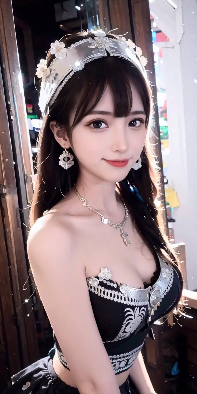 1girl,face,white background,(masterpiece,best quality:1.5),QIEMANCNGIRL, MZGIRL a woman in a black and white dress, wearing a silver headdress, solo, a necklace with silver beads, sky , Crossed arms, background is the Yunnan Jade Dragon Snow Mountain, ultra realistic,32k,RAW photo,(high detailed skin:1.2), 8k uhd, dslr, soft lighting, high quality,
{{Beautiful and detailed eyes},
Detailed face, detailed eyes, slender face, real hands, cute Korean girlfriend 20 year old girl, perfect model body, looking at camera, sad smile, dynamic pose, furisode, kimono, shrine, hatsumode , medium breasts, cosmetics advertising model, her one girl is walking,perfect 38G breasts, ,xjg