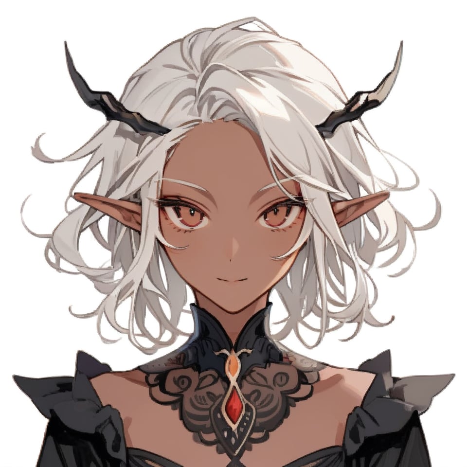 red elf girl,  delicate,  dark skin by antonioM on Tensor.Art