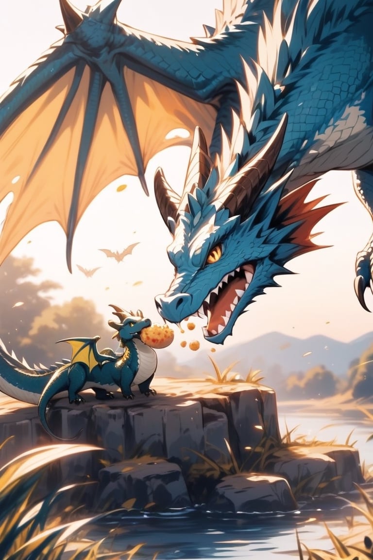 dragon,  eating food by Nisha on Tensor.Art