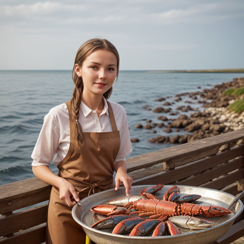 Seafood vendor by the sea,  fish,  lobster by EngineeR on Tensor.Art