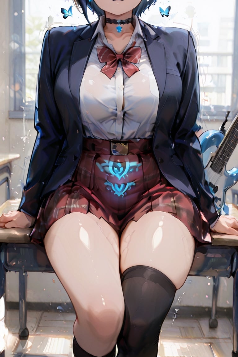 //淫紋 ( pleated skirt ＆ pubic tattoo,  glowing tattoo),  (Top quality by らび@kiyoka_succubus on Tensor.Art