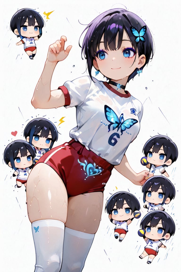 ((one chibi girl 、White background,  simple background,  cute smile chibi by らび@kiyoka_succubus on Tensor.Art