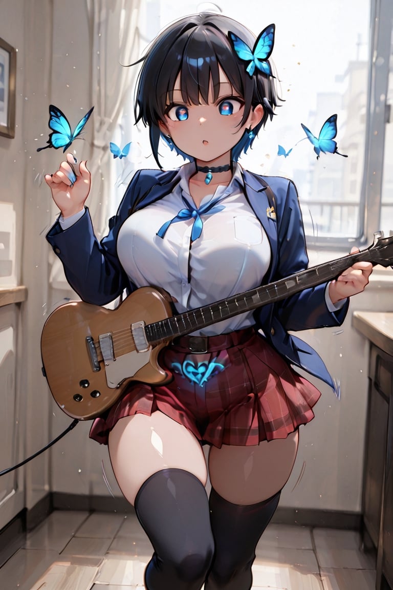 //淫紋 ( pleated skirt ＆ pubic tattoo,  glowing tattoo),  (Top quality by らび@kiyoka_succubus on Tensor.Art
