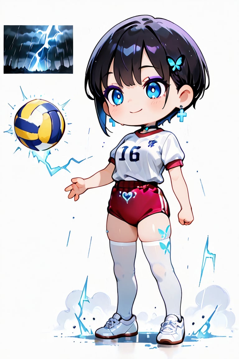 ((one chibi girl 、White background,  simple background,  cute smile chibi by らび@kiyoka_succubus on Tensor.Art
