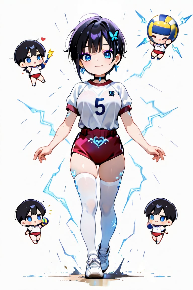 ((one chibi girl 、White background,  simple background,  cute smile chibi by らび@kiyoka_succubus on Tensor.Art