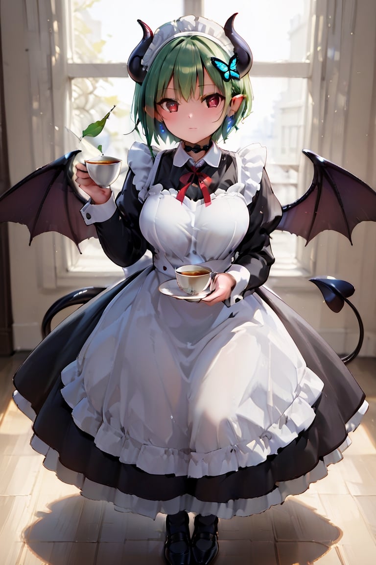 // Pose,  ☕️ (Girl holding tea and teacup),  brewing tea by らび@kiyoka_succubus on Tensor.Art