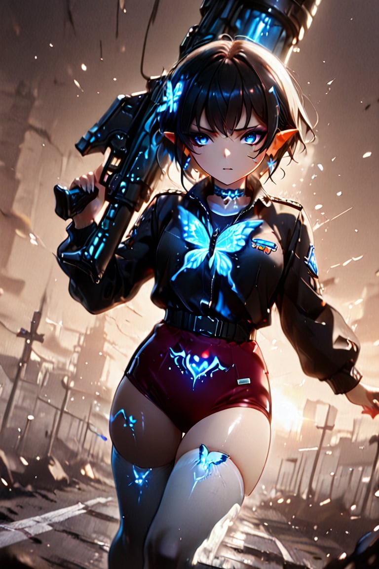 single_color_theme,  dark_background (tattoo,  heart & buruma 、glowing_tattoo by らび@kiyoka_succubus on Tensor.Art