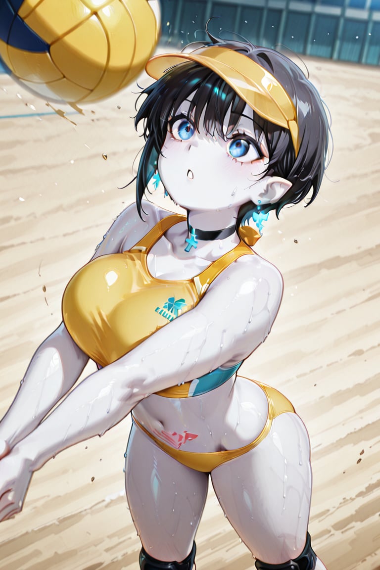 (Close-up of face: 1.3) ((Top view,  diagonal side view)) Long bangs,  short back hair by らび@kiyoka_succubus on Tensor.Art