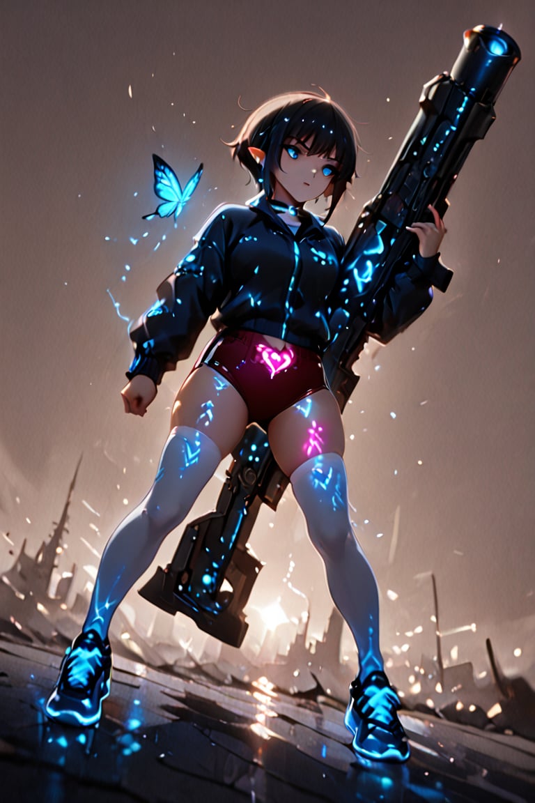 single_color_theme,  dark_background (tattoo,  heart & buruma 、glowing_tattoo by らび@kiyoka_succubus on Tensor.Art
