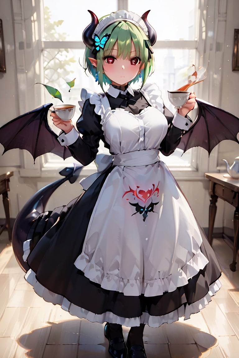 // Pose,  ☕️ (Girl holding tea and teacup),  brewing tea by らび@kiyoka_succubus on Tensor.Art