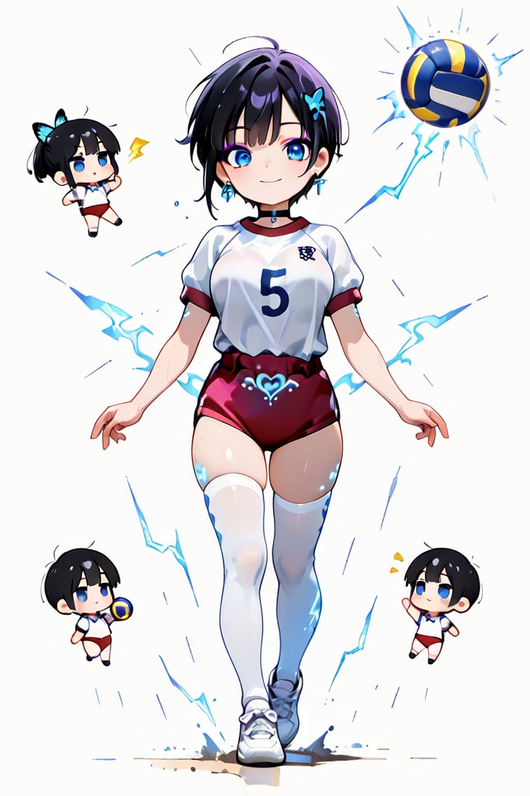 ((one chibi girl 、White background,  simple background,  cute smile chibi by らび@kiyoka_succubus on Tensor.Art