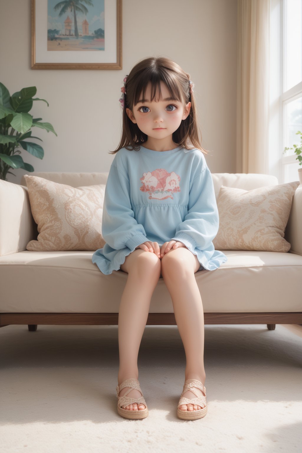 score_9,score_8_up,score_7_up,looking at viewer,1girl,loli, living room, sit, full body,masterpiece,best quality