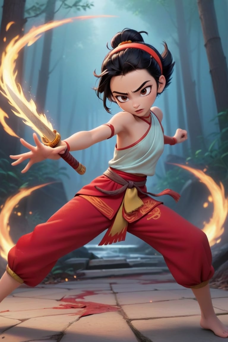 Nezha is a prominent figure in Chinese mythology,  known for his extraordinary powers and bravery. He is a boy. gifted wit...