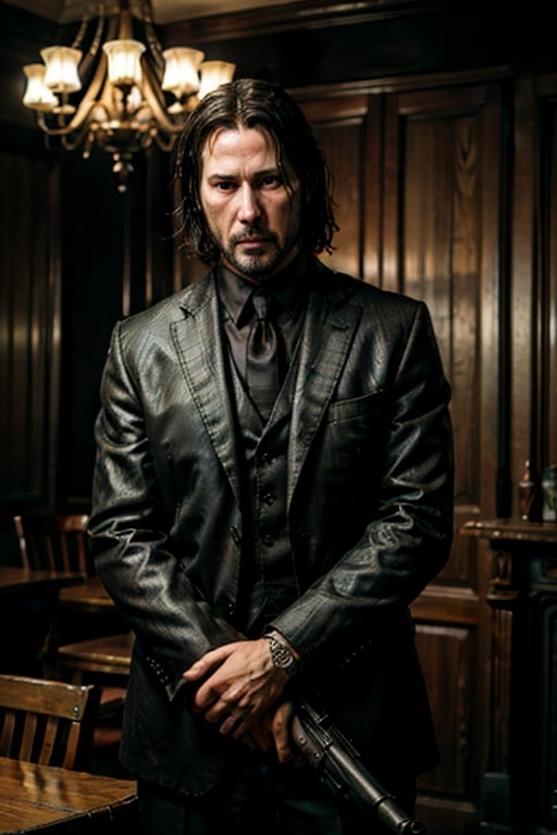 ((Panoramic and open wide shot)), masterpiece, excellent quality, 
perfect hands,epic running fast shooting machine gun with flames, photo realistic Keanu Reeves John Wick with pistol and machine gun , 
different weapons
knives, katanas, submachine guns, grenades, in a shootout with other men, thriller style, aggressive pose, modern black and white Gucci suit, armed gun, photorealistic, highly detailed, blurry photo, intricate, incredibly detailed, super detailed, gangster texture, detailed , crazy, soft lights and shadows