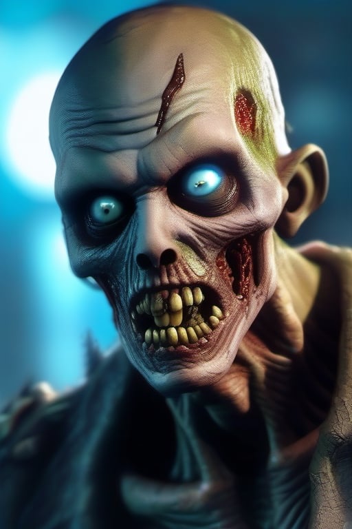 Zombie with light blue eyes by user_714401366818392797 on Tensor.Art